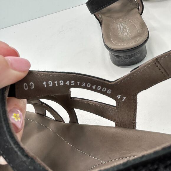 Mephisto Pamela Air Relax Nubuk Leather Comfort Sandals Black Women's EU 41/11 - Picture 9 of 12